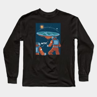 Flat Earth Astronaut Long Sleeve T-Shirt